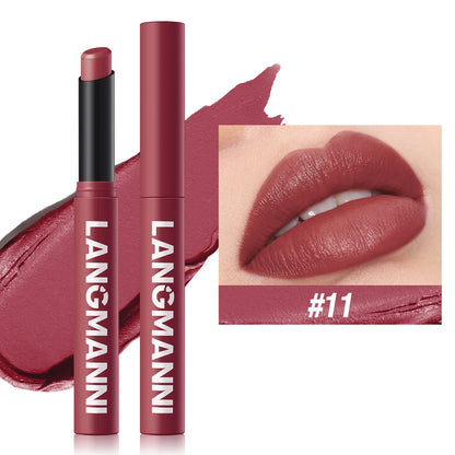 12 Color Matte Lipstick Pencil Waterproof Long Lasting Non-Stick Cup Lip Stain Tint Cosmetic Nude Lipstick Pen Makeup Maquillage
