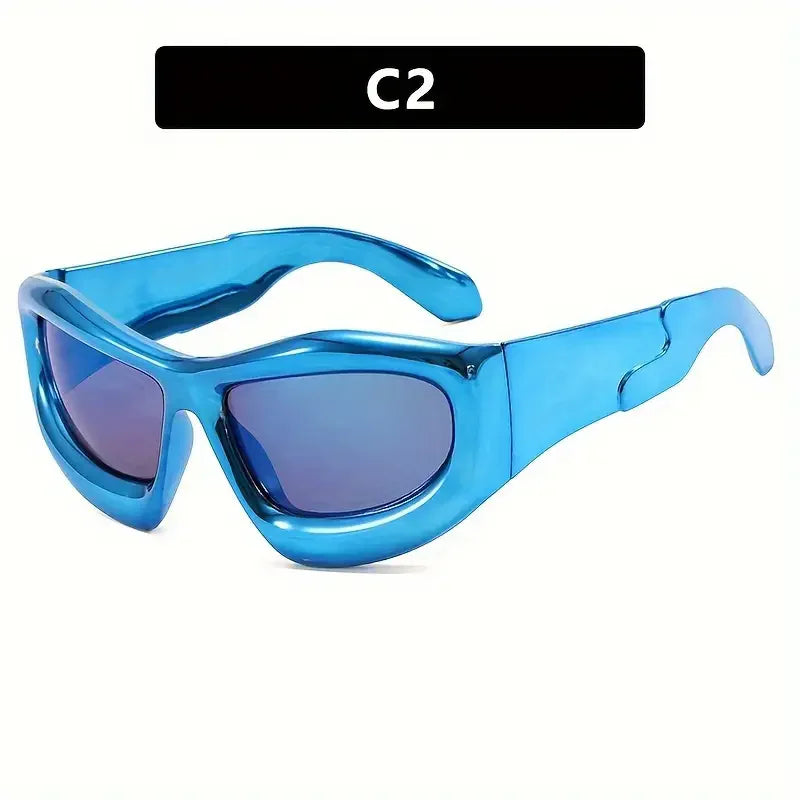 Vintage New Y2K Quirky-Shaped Stylish Glasses for Outdoor Cycling, Unique Eyewear for Women - Kimlud
