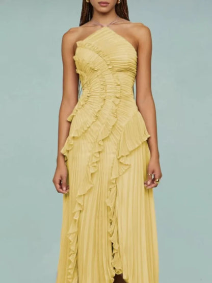 Sexy Slit Evening Dresses for Women with Folds A Line Homecoming Party Dresses Prom Dress Elegant Purple Evening gown 2025 NEW