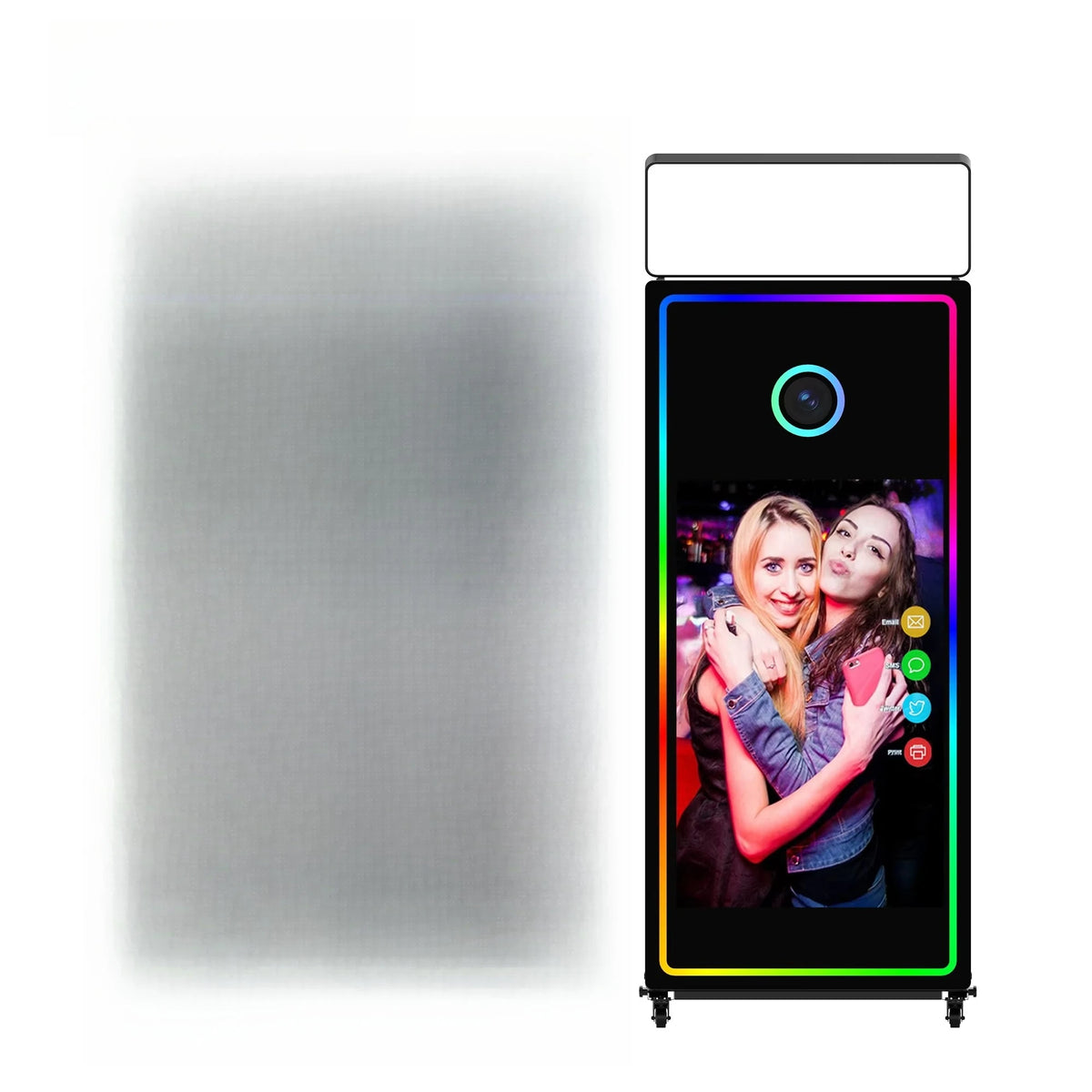 Mirror photo booth, selfie luminous frame, portable touch screen, photo booth machine - Kimlud