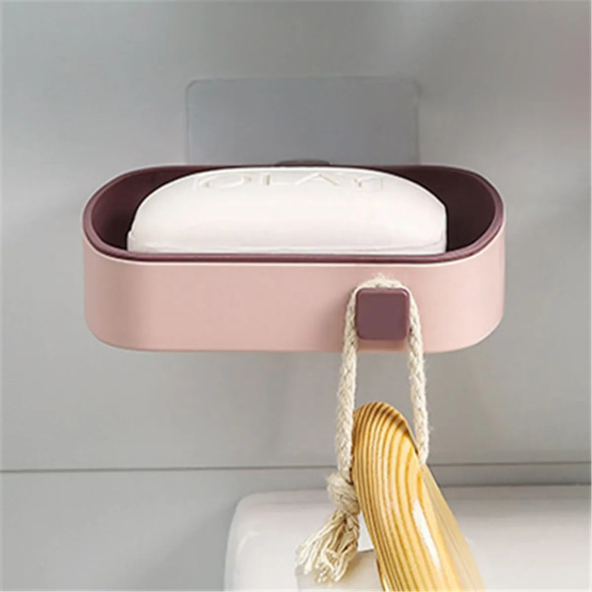 Suction Cup Soap Dish Box For Bathroom Shower Soap Holder with Drain Portable Leaf Shape Toilet Laundry Soap Rack Tray...