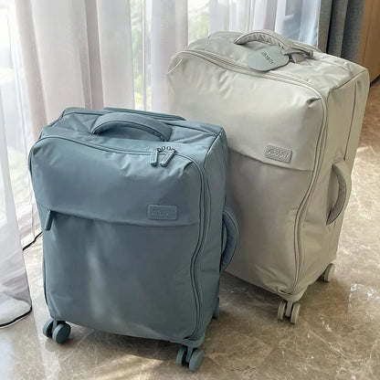 Waterproof Oxford cloth ultra light luggage box with swivel wheels 20/24/26 inches, high aesthetic zipper travel case - Kimlud