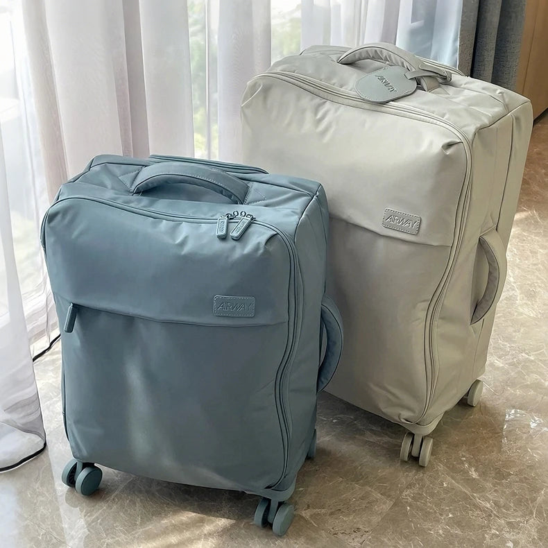 Waterproof Oxford cloth ultra light luggage box with swivel wheels 20/24/26 inches, high aesthetic zipper travel case - Kimlud