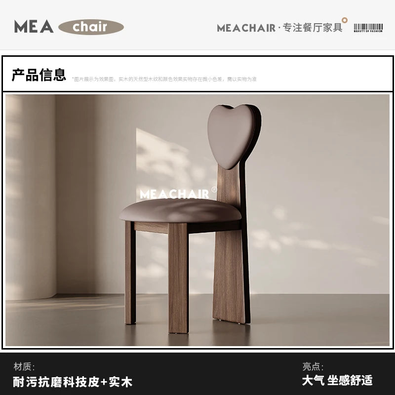 Italian Solid Wood Chair Dining French Home Makeup Chinese Antique Back Chair Single Hotel Dining Silla Comedor Furniture