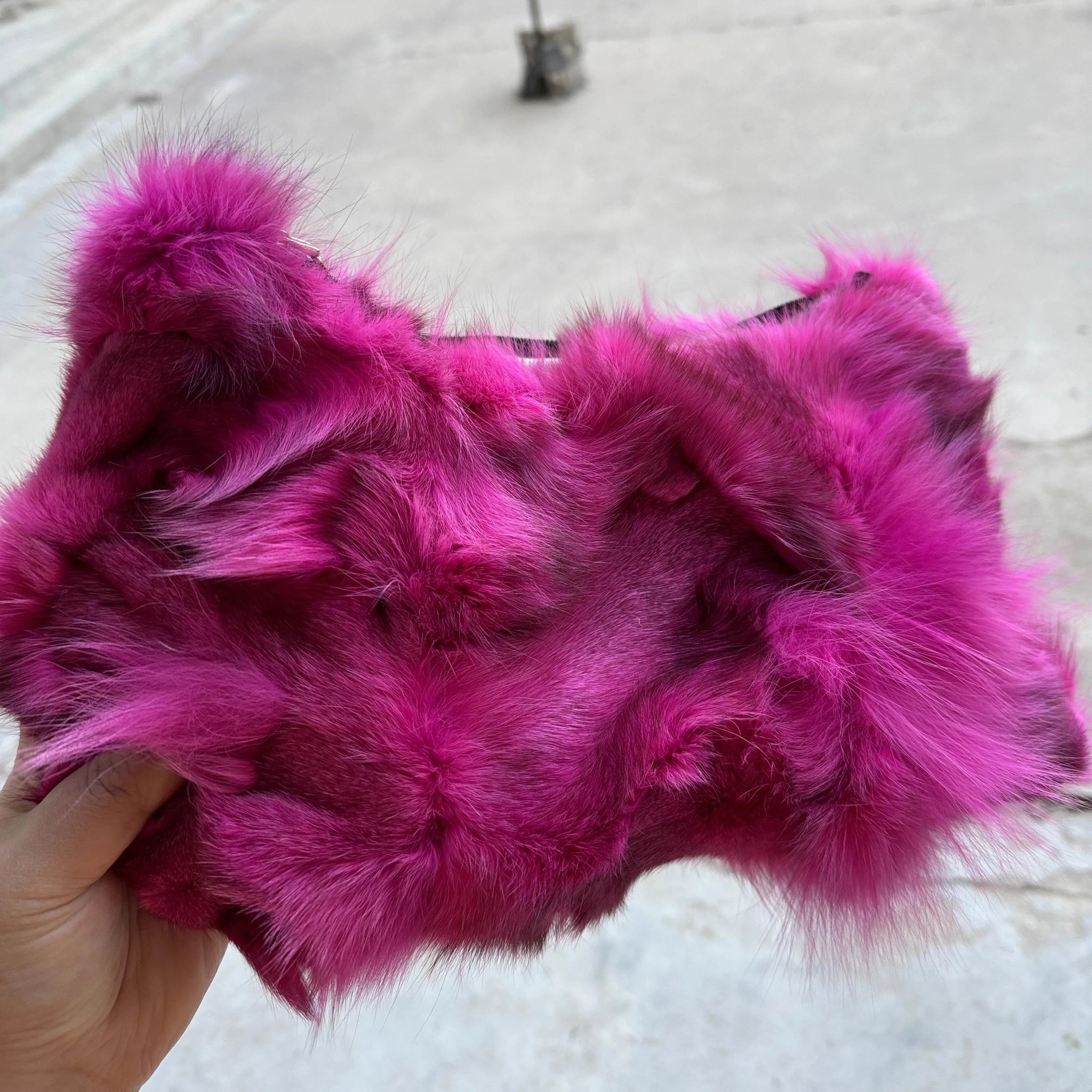 Winter Fox Fur Bag Women's  Bag Fashion  Handbag Ladies Bags Purses Women Shoulder Bag Real Silver Fox Fur Messenger Bags
