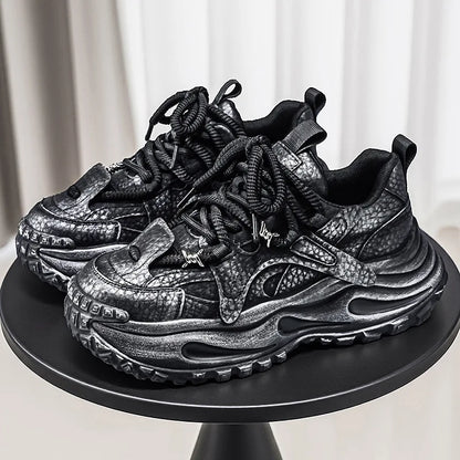 2026 Casual Men's Platform Sneakers Fashion Thick-soled Man's Shoes Designer High-end Cushioning Jogging Shoes Zapatillas Hombre