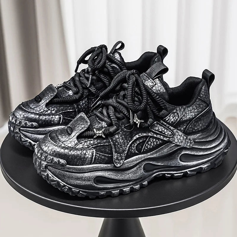 2026 Casual Men's Platform Sneakers Fashion Thick-soled Man's Shoes Designer High-end Cushioning Jogging Shoes Zapatillas Hombre
