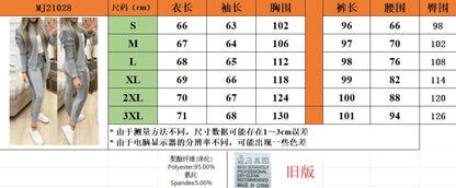 Autumn Winter Women's Sports Zipper Plaid Tracksuits Elegant Retro Jacket Coat And Drawstring Pants Two Piece Set Women...