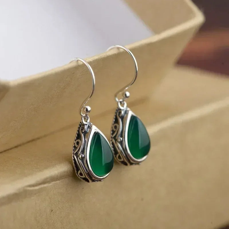 Fashionable Banquet Elegant Emerald Cubic Zirconia Earrings, High-end Inlaid Wedding Style Swaying Jewelry Accessories |...