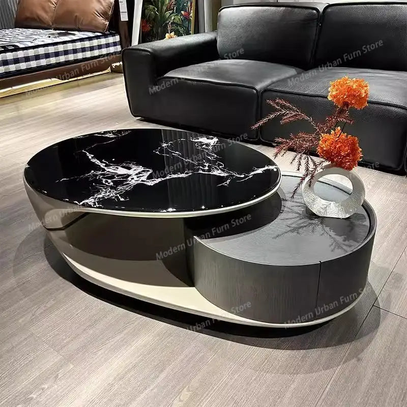 Nordic Modern Furnitures for Garden Coffee Sedentary Round Coffee Table Motorhome Living Room Coffee Table Luxury Furniture - Kimlud