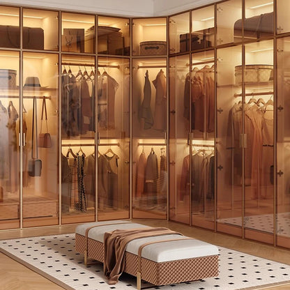 Fabric Open Closet Display Wooden Minimalist Modern Wardrobe Jewelry Cube Modular Wearable Storage Guarda Roupa Salon Furniture