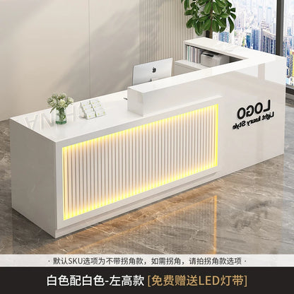 Simple Salon Luxury Reception Desk Decorations Custom Reception Desk Beauty Mostrador Recepción Commercial Office...