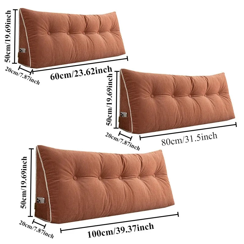 Headboard Pillow Triangle Cushion Backrest Sofa Waist Cushion Wedge Sleeping Pillow for Decorative Pillows for Bed...