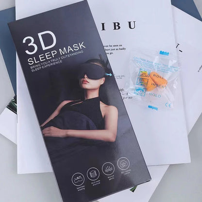 3D Sleep Mask Blindfold Sleeping Aid Eye Mask Soft Memory Foam Face Mask Eyeshade 99% Blockout Light Slaapmasker Eye Cover Patch