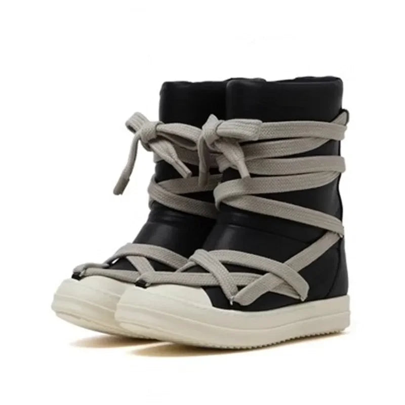 Size 35-46 High Quality Sneakers Platform Corss Tied Men's Casual Boot Shoes Women Sneakers Designed Causal Flats Ankle Botas