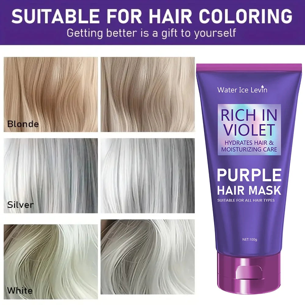 Purple Repair Hair Mask Keratin Deep Nourishing Dry Frizzy Damaged Treatment Collagen Magical 5 Second Soft Shiny Care |...