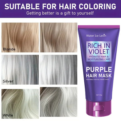 Purple Repair Hair Mask Keratin Deep Nourishing Dry Frizzy Damaged Treatment Collagen Magical 5 Second Soft Shiny Care |...
