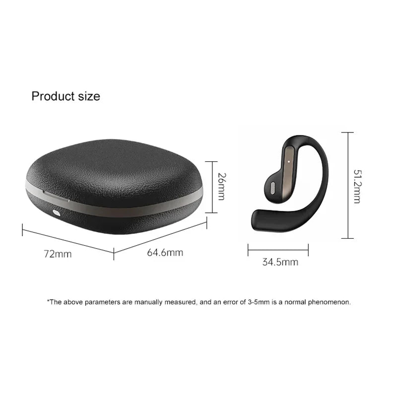 Smart AI Translation Headset True Wireless Sports Long-lasting Bluetooth Headset Stereo Sound Semi-in-ear Air Conduction...
