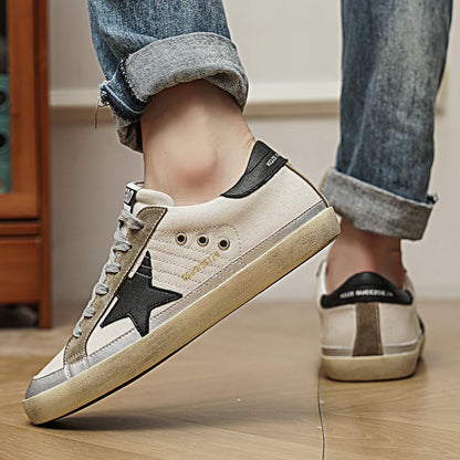 Comfortable Fashion Classic Spring Height-Increasing Two-Layer Cowhide Casual Couple Men's TrendSneakers35-45High-Quality Summer