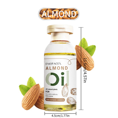 110ml Almond Oil Almond Carrier Oils Massage & Body Oil Carrier Oil Natural & Unscented Moisturizer for Skin,hair Gift To Friend