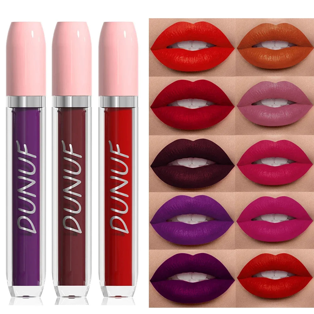 25 Color Velvet Matte Lipstick Liquid Waterproof Sexy Red Matte Lip Glaze Non-Stick Halloween Makeup Not Easy To Fade...