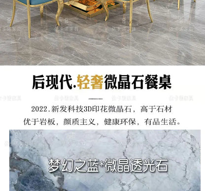 Kitchen Marble Dining Table Restaurant Side Chairs Living Room Study Dining Table Writing Office Muebles Commercial Furniture - Kimlud