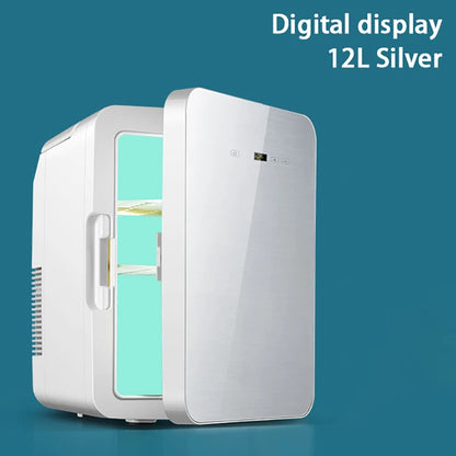 12L Portable Mini Refrigerator Student Dormitory Heating And Cooling Cosmetics Car Home Dual-Use Refrigeration And Preservation - Kimlud