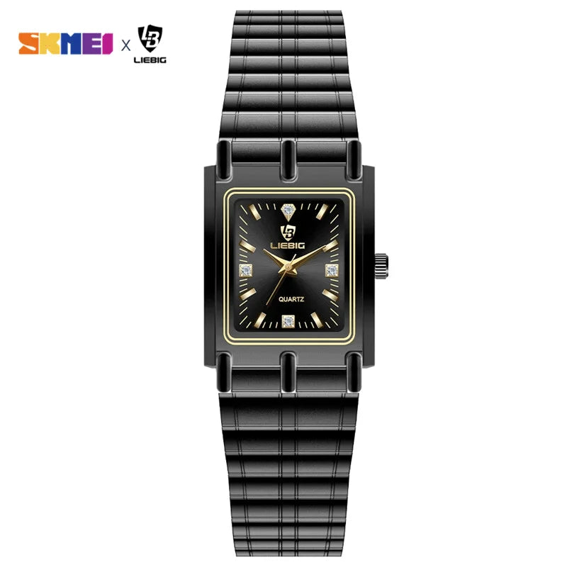 2022 Luxury Gold Steel Bracelet Wristwatches Female Male Clock Golden Quartz Watch For Men Women Watches relogio masculino L1018