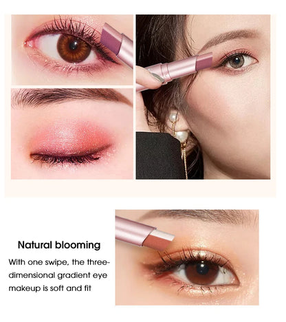Gradient two-color eye shadow pen waterproof, sweat proof, not easy to smudge, pearlescent, fine shiny, lazy eye shadow...