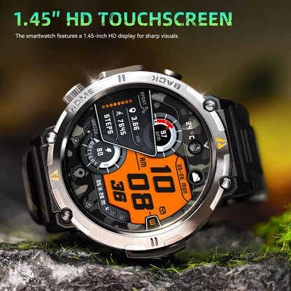 EIGIIS KE3 Smart Watch 3ATM Waterproof Original Design For Men Bluetooth Call Health Monitor With Flashlight 100+ Sports Modes