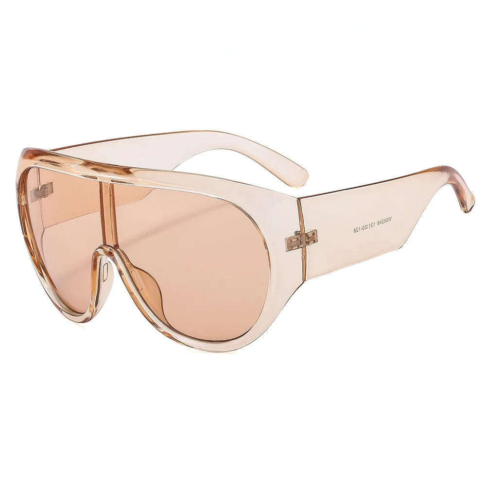 New Fashonable Oversized One-piece Luxury Sunglasses For Women Men Big Goggles Sports Sun Glasses Trendy Shades UV400 Eyewear - Kimlud