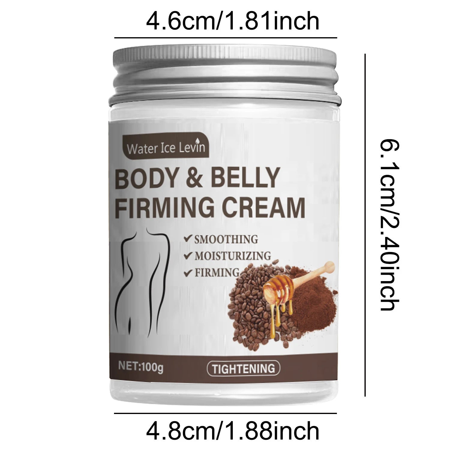Caffeine Collagen Firming Cream - 100g Contains Caffeine and Coconut Oil, Rich in Vitamin E, Unscented, Tightens and...