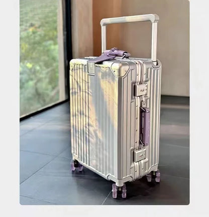 20/24/26/28 Inch Fashion Wide Handle Travel Suitcase Luggage with Cup Holder Suitcase Trip Cabin TSA Customs Lock Trolley Case