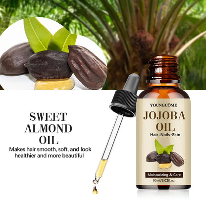 Organic Jojoba Oil, Pure Moisturizing Oil For Face, Hair, Skin Nails | Natural Cold Pressed Hexane Free Carrier Oil Hair...