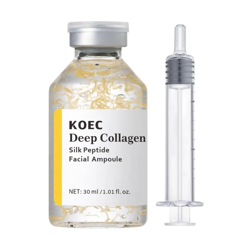 KOEC Deep-sea Collagen Silk Peptide Facial Ampoule Essence Enhances Skin Elasticity And Firmness Moisturizes And Nourishes