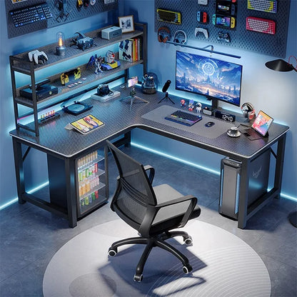 Home office computer table l shape desk gaming