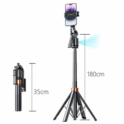 180cm70.9in Facial Tracking 360°Rotation Gimbals Stabilizer Selfie Stick Intelligent Phone Holder Tripod for Mobile Camera GoPro