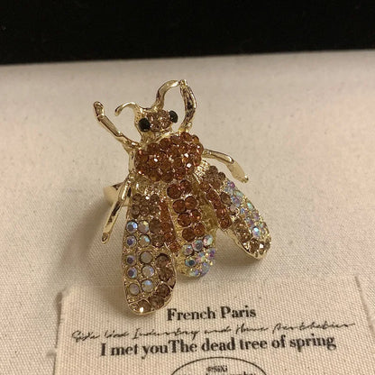 Colorful Enamel Oil Drip Doll Cute Russian Nesting Doll Green Frog Sweet Cool Stacking Ring for Women Girl Creative Jewelry