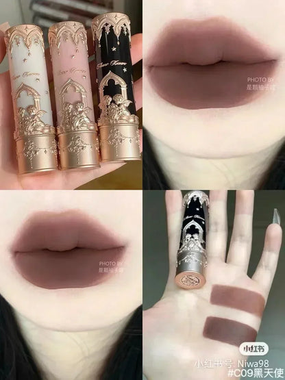 Flower Knows Little Angel Lip Mud Stick Velvet Matte Mist Lipstick Hidden Lip Pattern Hidden Lip Lines - Kimlud