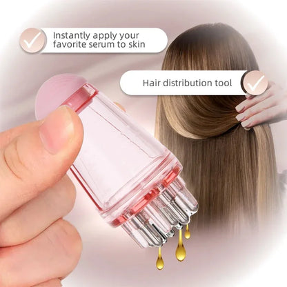 1/2pcs Hair Dye Tool Set Pink 6.09oz Hair Oil Applicator Bottle and1ml Dil Hair Growth Solid Hair Comb Salon...