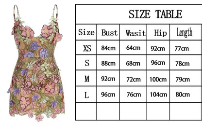 Sexy Spaghetti Straps V Neck Embroidery Mini Dress Women Sleeveless Backless Lace Up Slim A-line Dresses Evening Party Gowns
