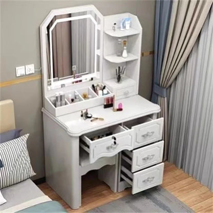 Modern Senior Vanity Table Beauty Classic Bedroom Makeup Vanity Table Storage Nordic tocador de maquillaje Home...