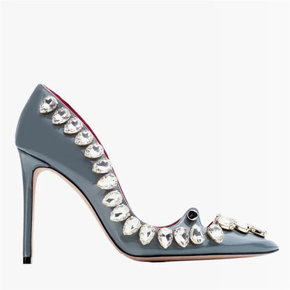 2026 Runway Women Pumps Crystal Metal Decoration High Heels Sandals For Women Luxury Designer Nightclubs Banquets Female Shoes - Kimlud