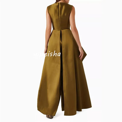 Customized Unisex A-line Scoop Neck Midi Dresses Prom Dresses Chinese Style Formal Casual Simple Retro Fashion Elegant Exquisite