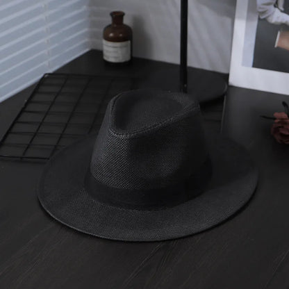 Panama hat men summer fashion travel vacation beach wide brim sun protection sun hat men's sun hat Panama hat women fashion