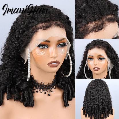 250% Burmese Curly Glueless Wig Bleached Knots 13X4 13X6 HD Transparent Lace Front Wear Go Wig Lace Frontal Wigs 10-30Inch
