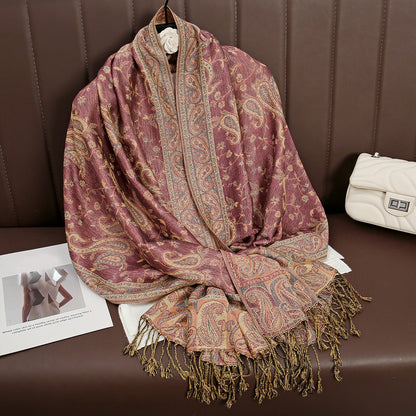 Luxury Brand Autumn Cashmere Pashmina Shawl Lady Wrap Warm Winter Scarves Design Print Female Foulard Cotton Stoles...
