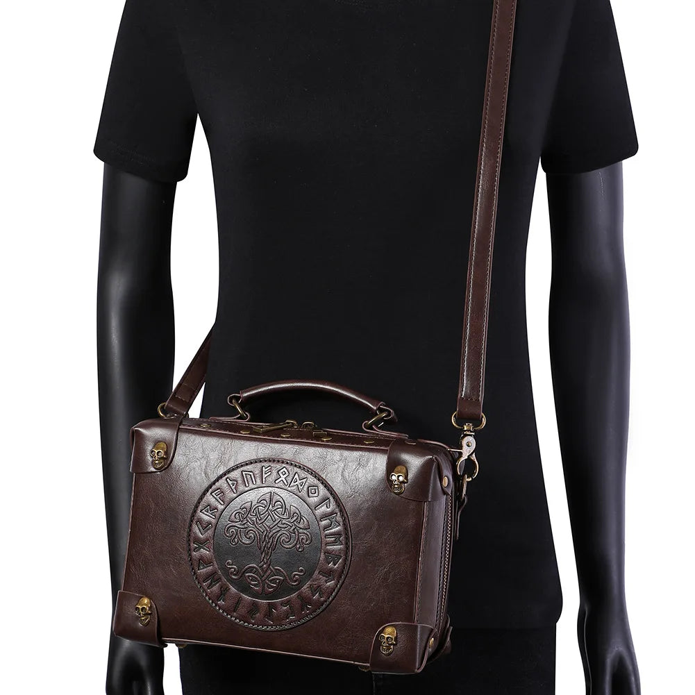 Medieval Renaissance punk industrial retro style women's shoulder bag messenger crossbody bag handbag messenger birthday...