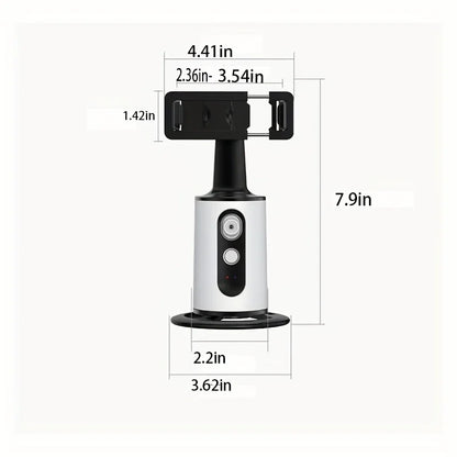 360 Rotation Auto Face Tracking Phone Holder Tripod Stand Smart Selfie Stick Fast Face & Object Tracking Cameraman Robot Mount