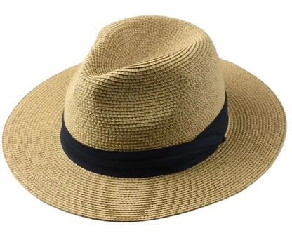 OverSize Big  Sun Hats for Men Women Beach Panama  Wide Brim Straw Hat Lady Summer Sun Hats Plus Size Fedora Hat 55-57cm 58-60cm